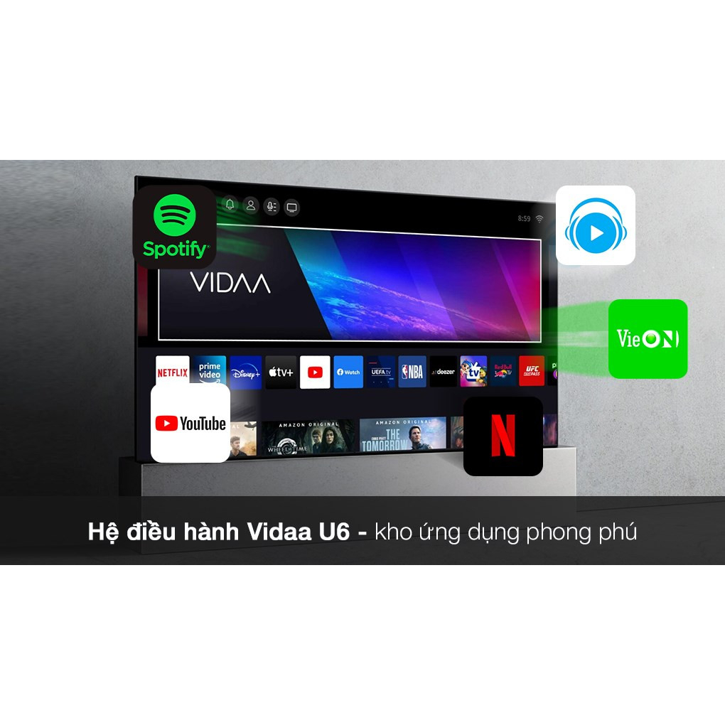 Smart TV TOSHIBA Vidaa OLED 4k UHD55''  55X9900LP - Âm thanh REGZA POWER AUDIO EXTREME -Tần số quét 120Hz