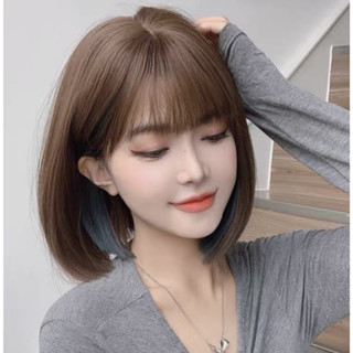 Tóc giả cả đầu vic light xanh cao cấp chất liệu tơ Hàn Quốc