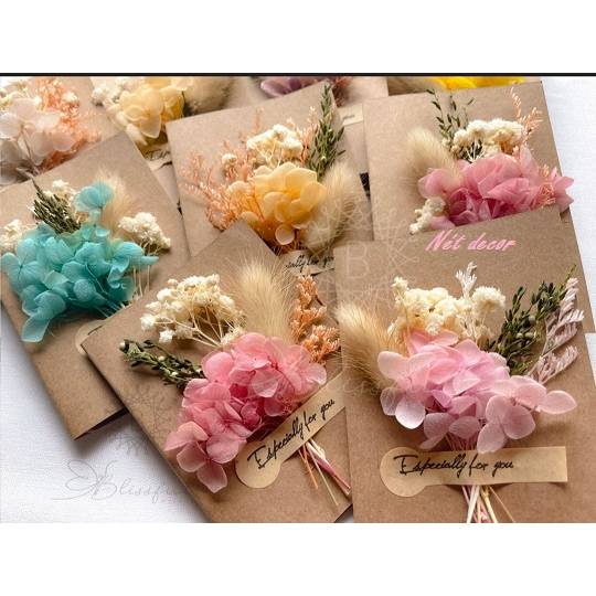 Thiệp hoa khô mix handmade quà lưu niệm