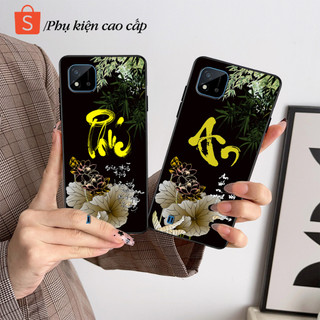 Ốp lưng Oppo Realme C20 - Ốp Oppo in hình chữ thư pháp Tâm an, Phúc, Đức mới nhất - Chất liệu TPU