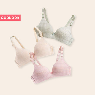 Áo Lót Nữ Đúc Su GUDLOOK Không Gọng Đệm 1,5cm Form Ôm Ngực Chống Xệ