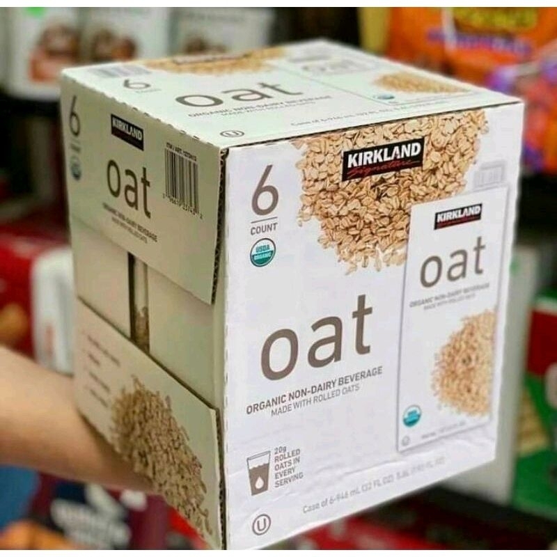 Thùng 6 Hộp Sữa Yến Mạch Oat Kirkland Organic Non - Dairy Beverage 946ml của Mỹ