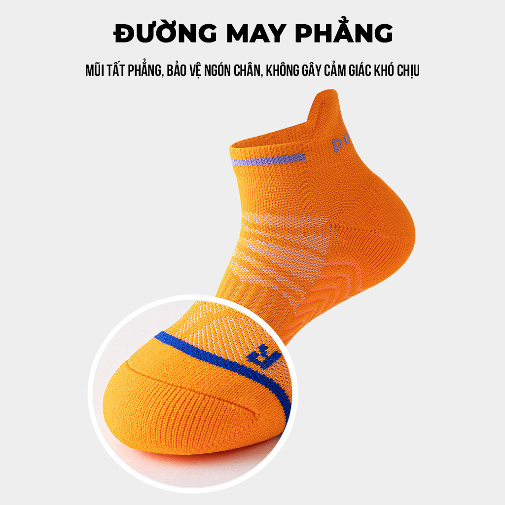 Tất vớ thể thao MUSLOSE cổ ngắn, mát xa bàn dành cho chạy bộ, đạp xe, đá bóng, tập gym, bóng rổ TTT03
