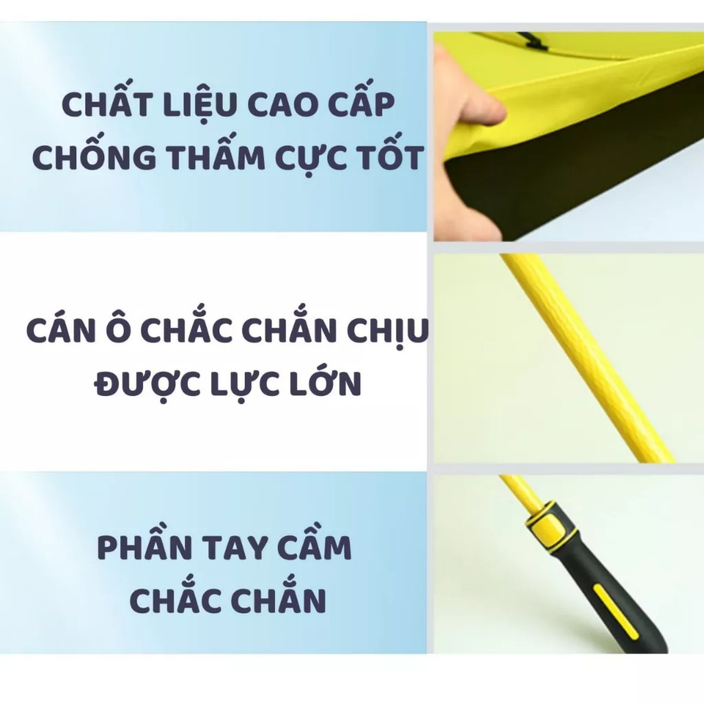 Dù Che Mưa, Ô Che Mưa Chống Thấm, Chống Lật Loại Cao Cấp, 2 Lớp, Chống Tia UV, Ô Golf, Ô OTO, 130CM, 8 Nan, Vỏ Ống Nhựa