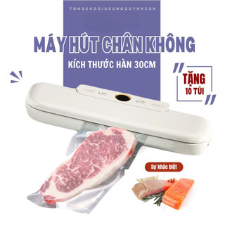 Máy Hút Chân Không - Máy Hàn Miệng Túi Bảo Quản Thực Phẩm Công Suất 90W Kèm Túi Hút (Bảo Hành 6 Tháng)