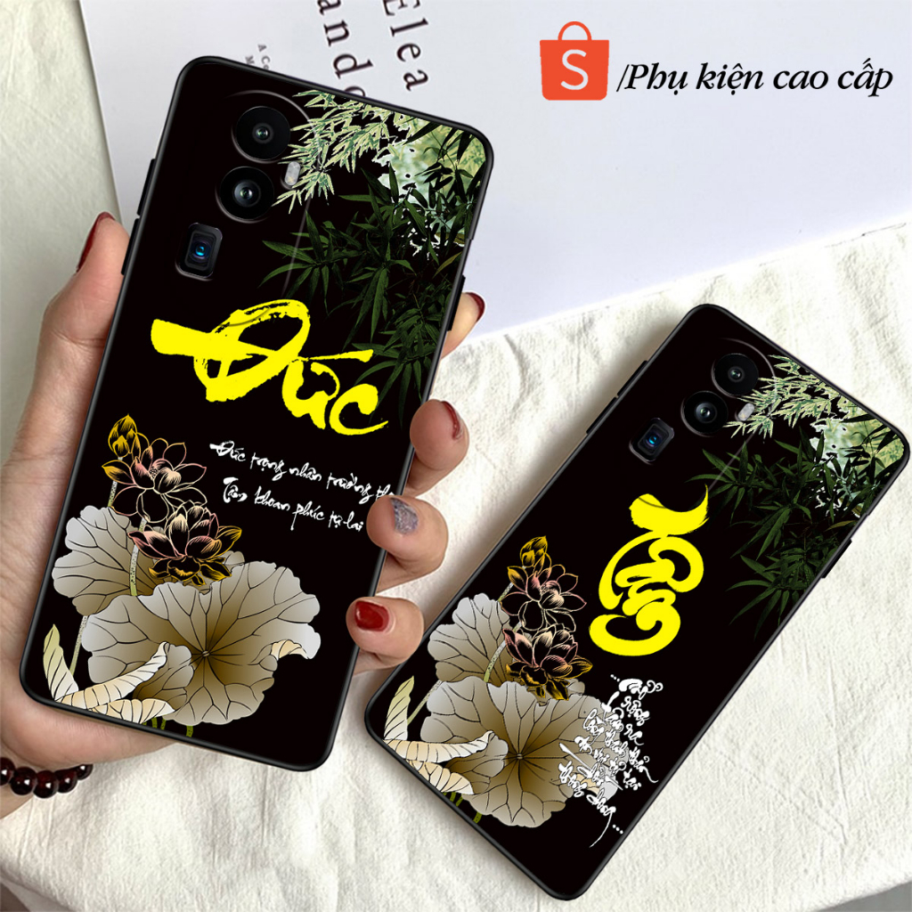 Ốp lưng Oppo Reno 10 Pro+ 5G / Reno10 Pro+ 5G - Ốp Oppo in hình chữ thư pháp Tâm an, Phúc, Đức mới nhất - Chất liệu TPU