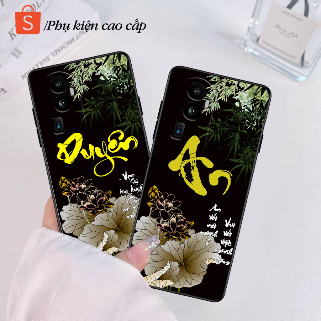 Ốp lưng Oppo Reno 10 Pro+ 5G / Reno10 Pro+ 5G - Ốp Oppo in hình chữ thư pháp Tâm an, Phúc, Đức mới nhất - Chất liệu TPU