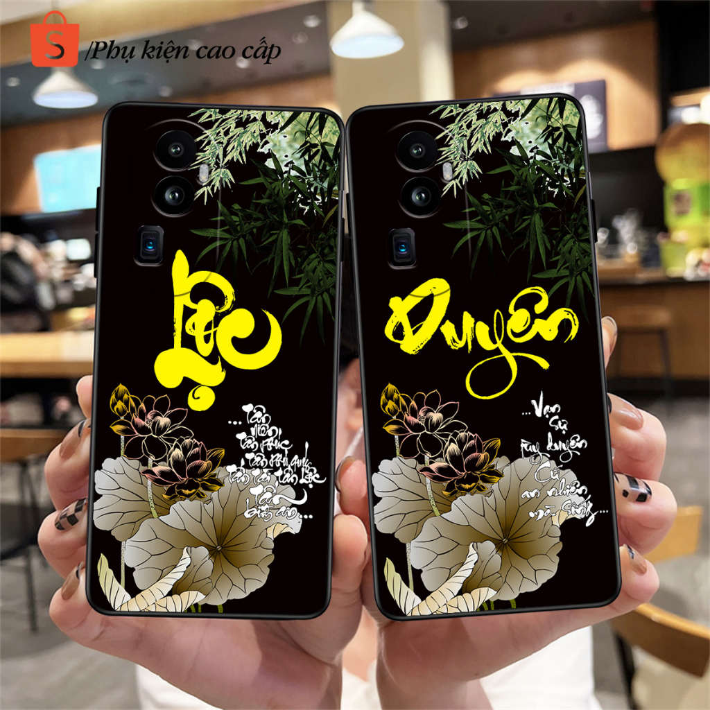 Ốp lưng Oppo Reno 10 Pro+ 5G / Reno10 Pro+ 5G - Ốp Oppo in hình chữ thư pháp Tâm an, Phúc, Đức mới nhất - Chất liệu TPU