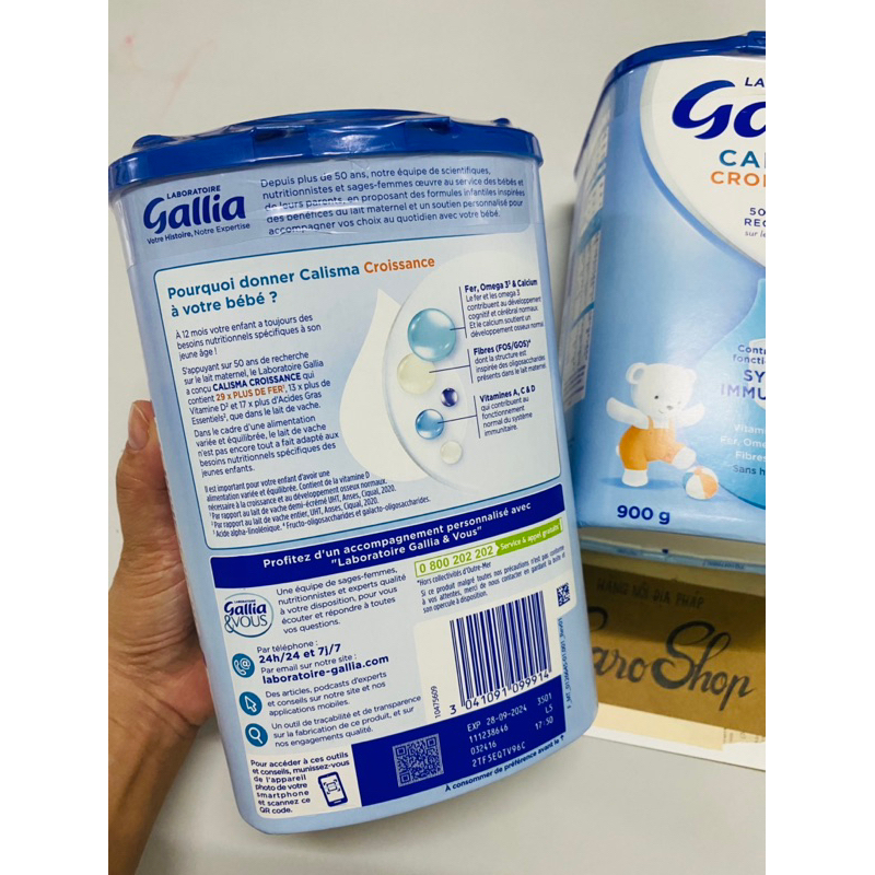 Sữa Gallia Croissance 3 dành cho trẻ trên 12 tháng 900g - nội địa Pháp