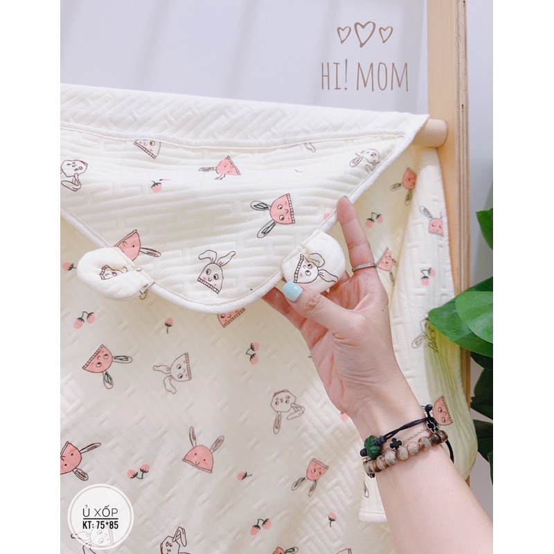 Khăn quấn ủ trần bông Thu Đông cho bé sơ sinh