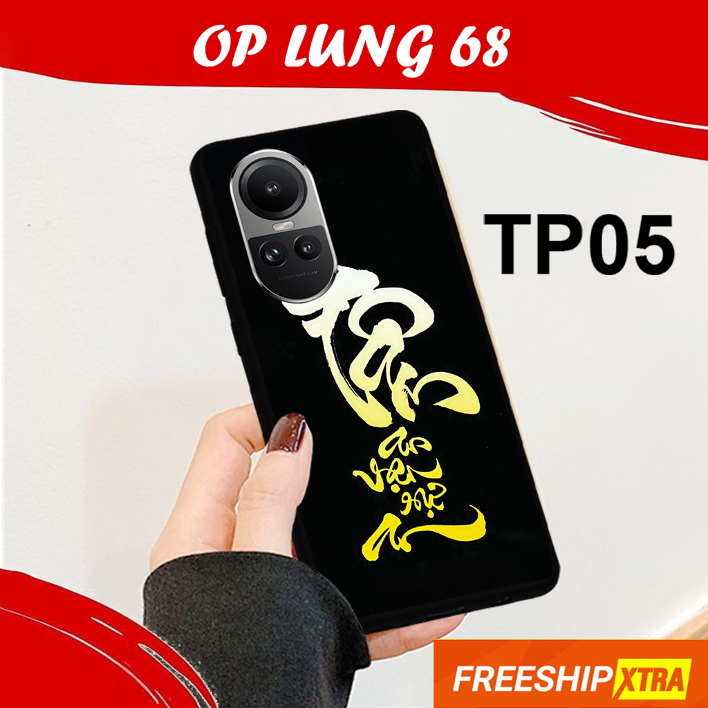 Ốp DẺO ĐEN Oppo RENO 10/ RENO 10 PRO/ RENO 10 PRO PLUS  in hình THƯ PHÁP ý nghĩa