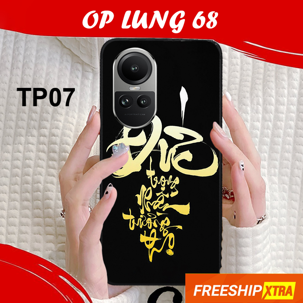 Ốp DẺO ĐEN Oppo RENO 10/ RENO 10 PRO/ RENO 10 PRO PLUS  in hình THƯ PHÁP ý nghĩa
