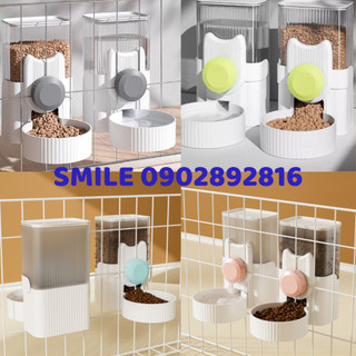 🍀🍀 Bình nước, bình thức ăn gắn chuồng thú cưng chó mèo cao cấp