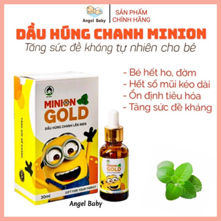 Dầu húng chanh Minion 30ml giúp bé hết ho và sổ mũi kéo dài