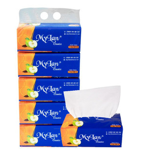 Lốc 5 gói giấy rút táo xanh Mylan - giấy 3 lớp