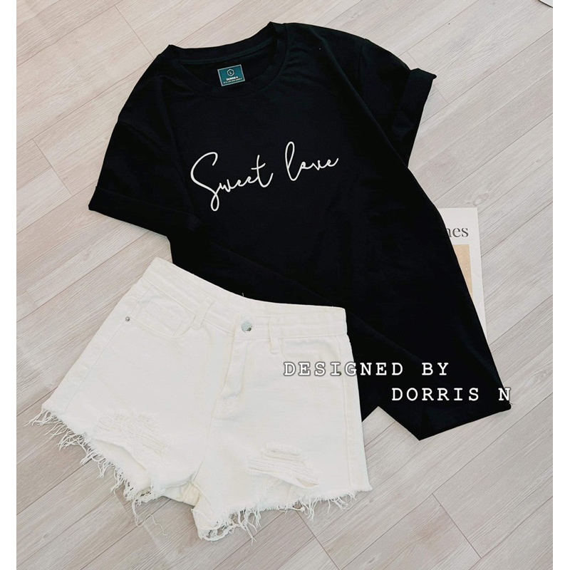 Áo Phông Basic SWEET LOVE Trẻ Trung Hiện Đại Năng Động DORRIS N