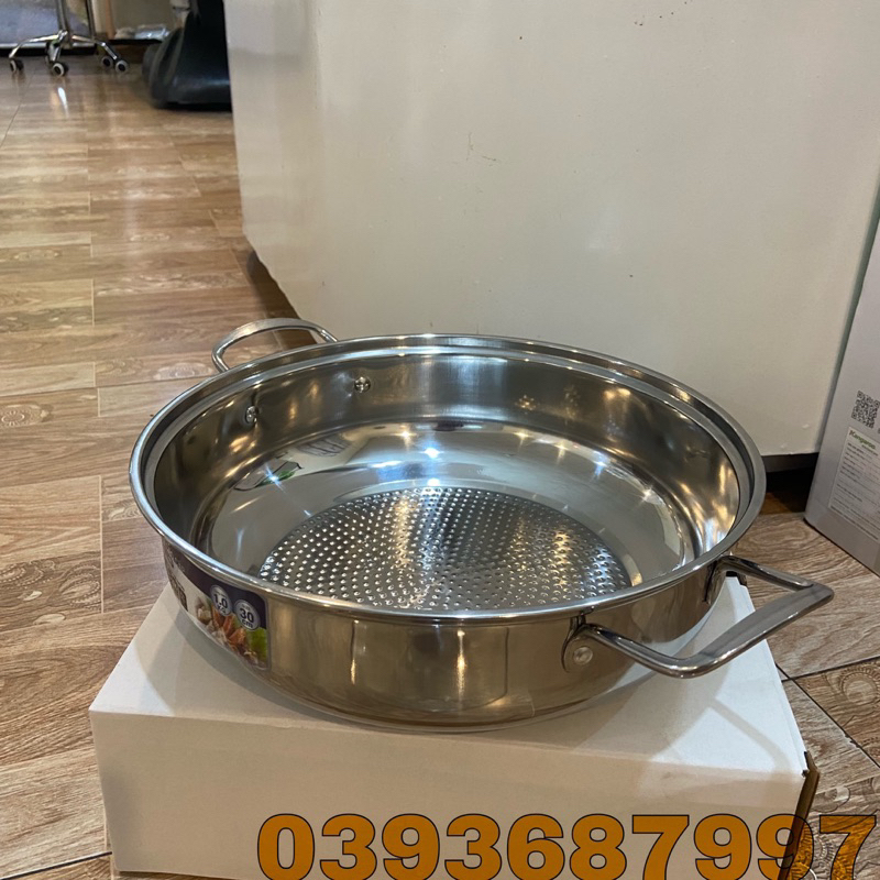 NỒI LẨU INOX CAO CẤP KORICHI BL-555 SIZE 30cm-SỬ DỤNG CHO TẤT CẢ LOẠI BẾP