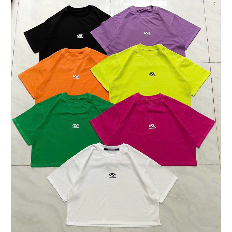 áo croptop form rộng cotton chữ n xinh u