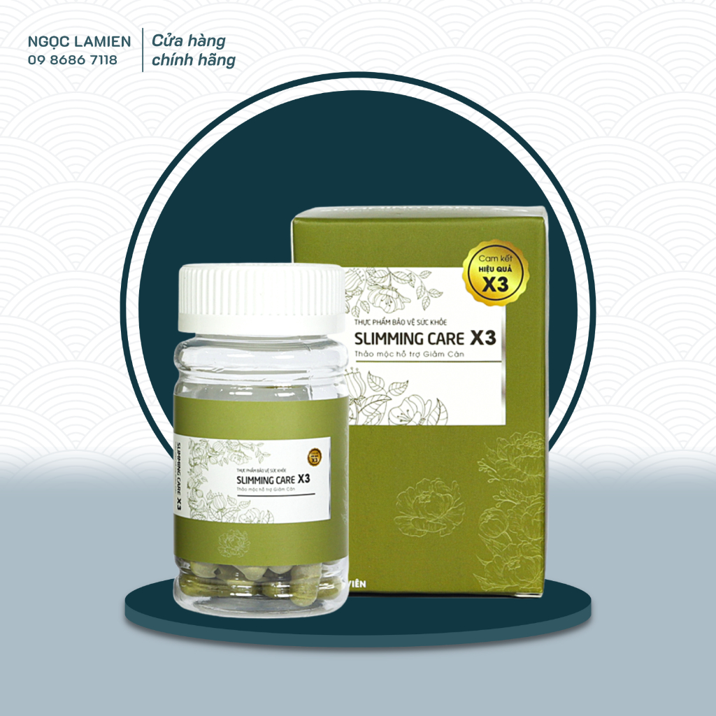 Viên uống hỗ trợ giảm cân Slimming Care x3, chiết xuất thảo mộc, đào thải mỡ thừa.