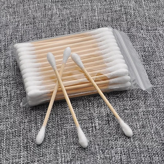 Gói 100 Tăm Bông Thân Gỗ