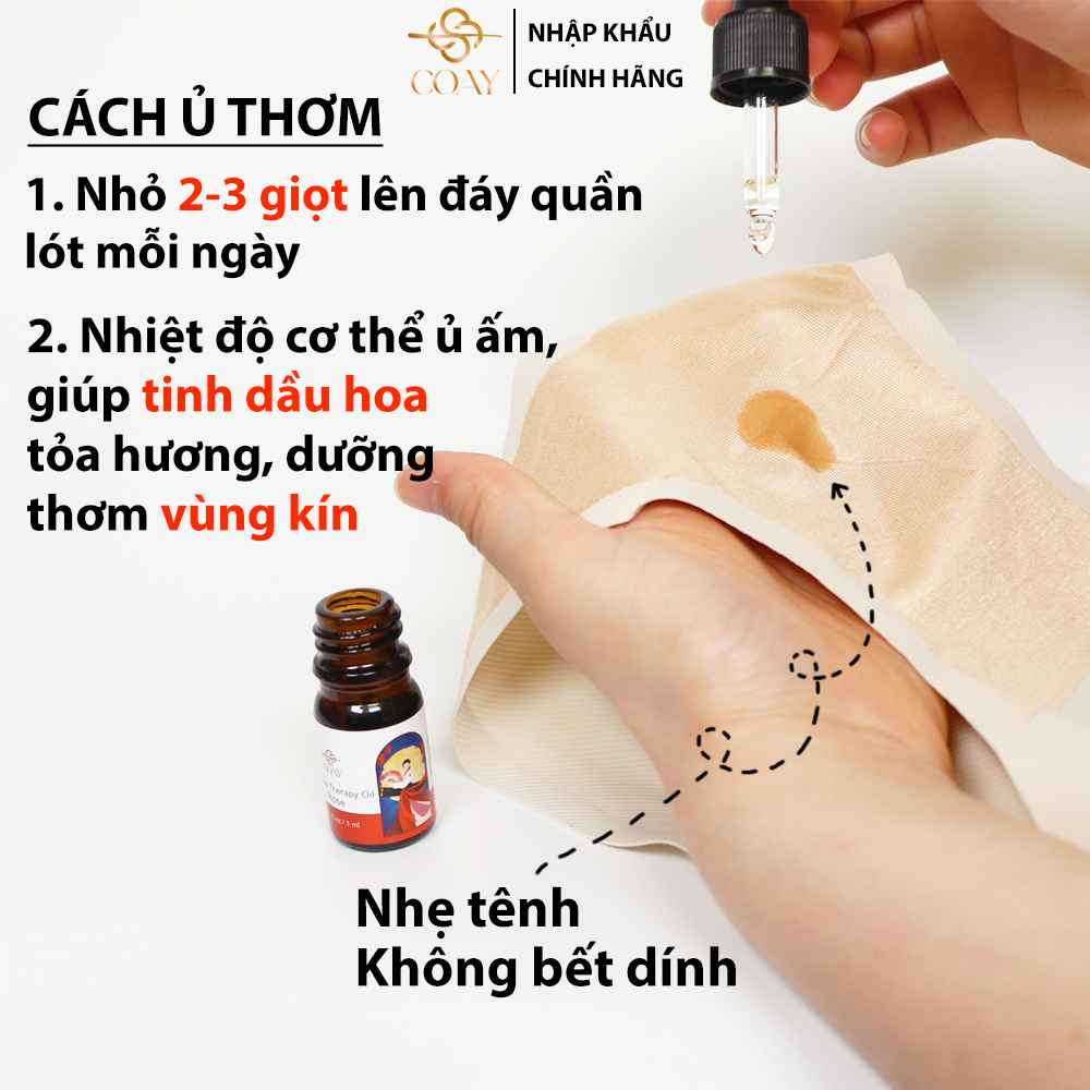 Tinh dầu hoa, ủ và dưỡng thơm vùng kín COAY , nước hoa nữ thơm lâu