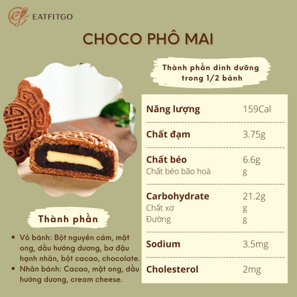 CHOCO PHÔ MAI - Bánh trung thu healthy