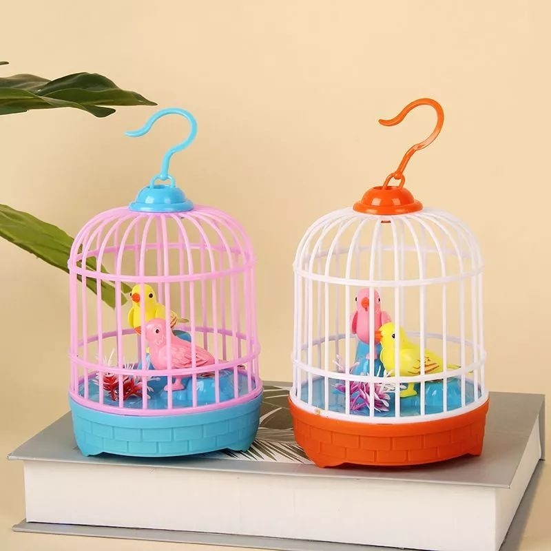 《 HCM 》Đồ chơi lồng chim cảm ứng điện tử có âm thanh ánh sáng hót líu lo cực thú vị cho bé khám phá thế giới động vật