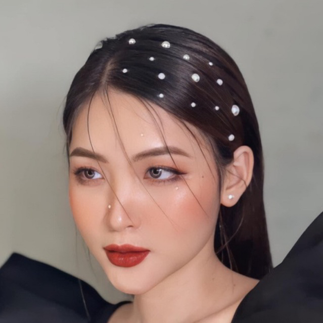 Đá Dán Tóc - Ngọc Dán Tóc / Dán Mặt cô dâu, Beauty, tấm lớn nhiều hạt có keo sẵn