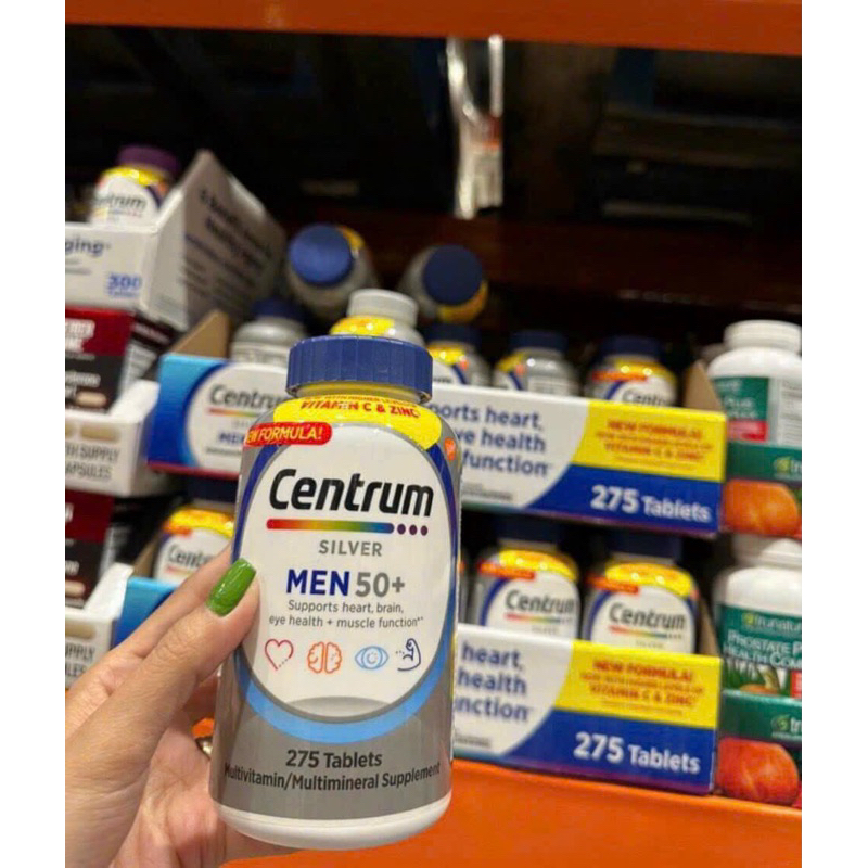 CENTRUM SILVER MEN 50+ 275 viên của Mỹ GIÚP BỔ SUNG VITAMIN VÀ KHOÁNG CHẤT
