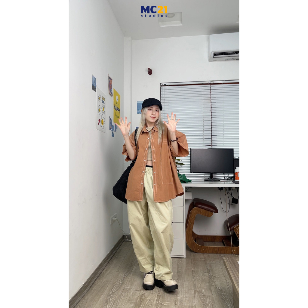 Túi đeo vai MC21.STUDIOS hoặc đeo chéo Unisex Ulzzang Streetwear Hàn Quốc chất dù xịn không bong tróc T3702