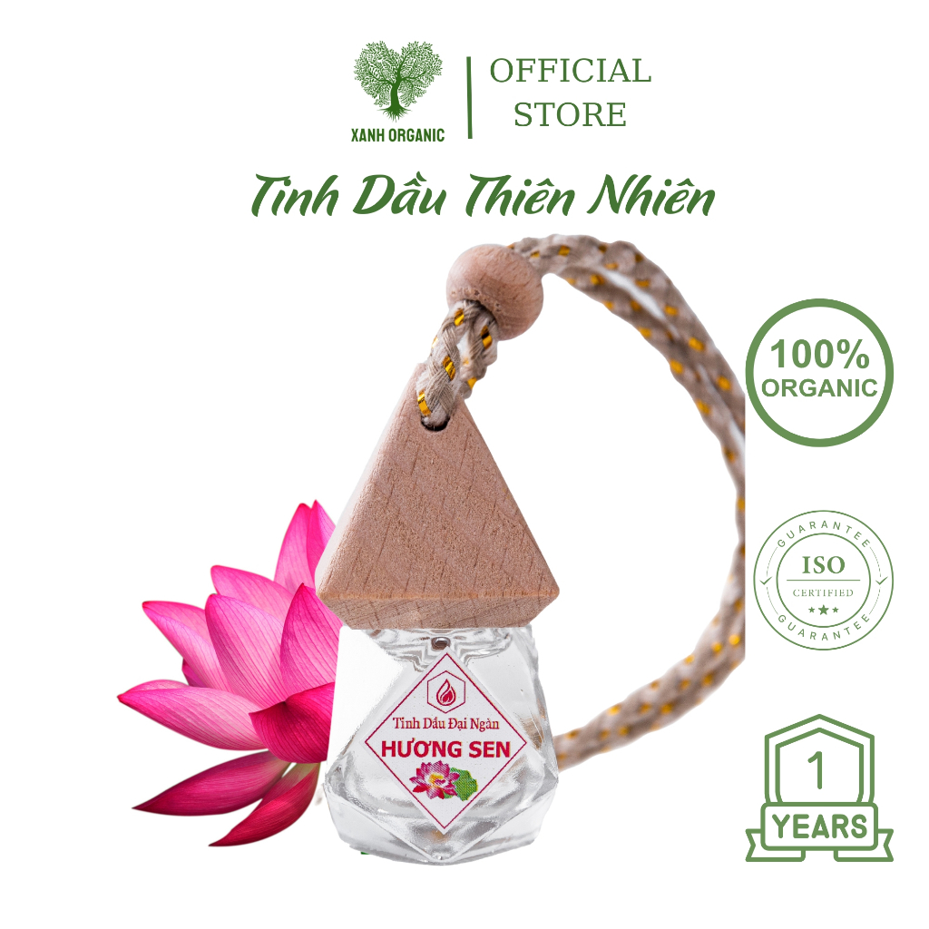 Tinh dầu treo xe ô tô hoa sen thiên nhiên nguyên chất LT Farm 10ml khử mùi đuổi muỗi