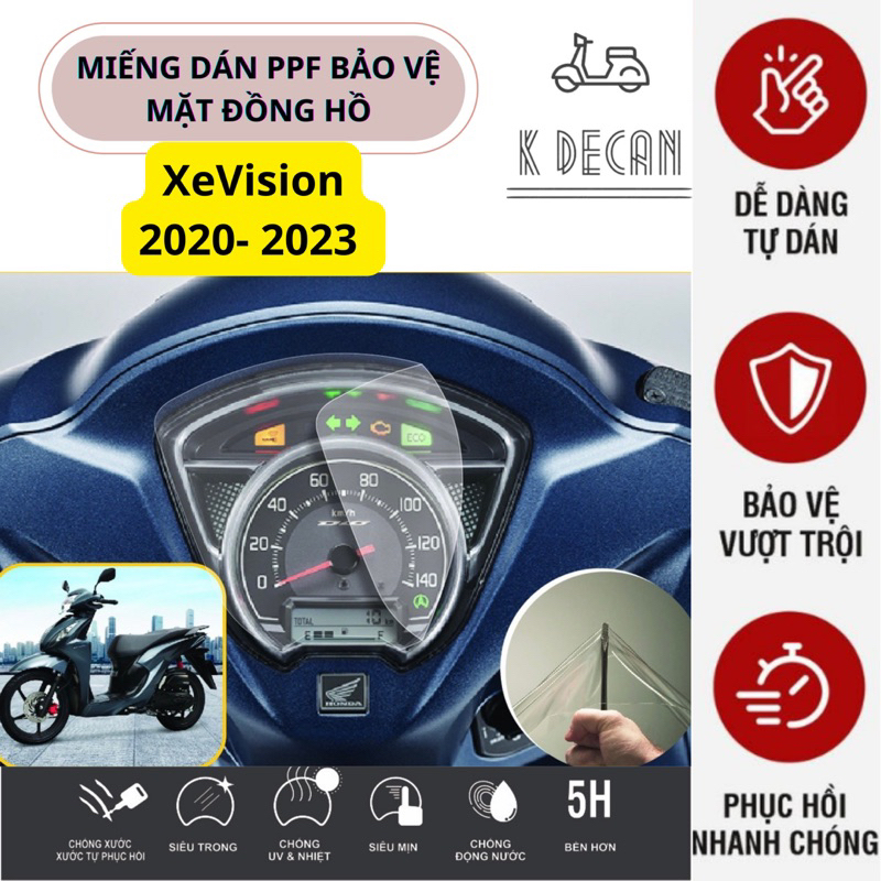 (tặng dán ổ khóa xe) dán xe vision 2023. miếng dán PPF bảo vệ mặt đồng hồ xe honda Vision 2020-2024 chống xước bảo vệ xe