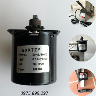 Mô tơ 220v quay gà vịt 60ktyz 14w motor 220v động cơ 220v giảm tốc 220v đã hàn nhông