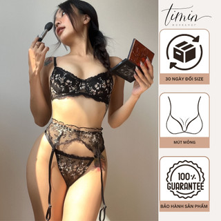 Fuji set nội y đồ lót ren thêu cao cấp thiết kế timin workshop