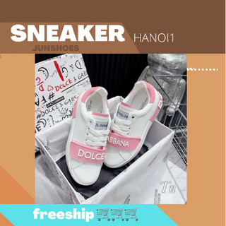 Giày sneaker dolce D&G white pink - giày dolce trắng hồng cao cấp nam nữ lai au