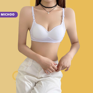 Áo Lót Nữ Không Gọng MICHOO Đệm Mỏng Cotton Thoáng Mát