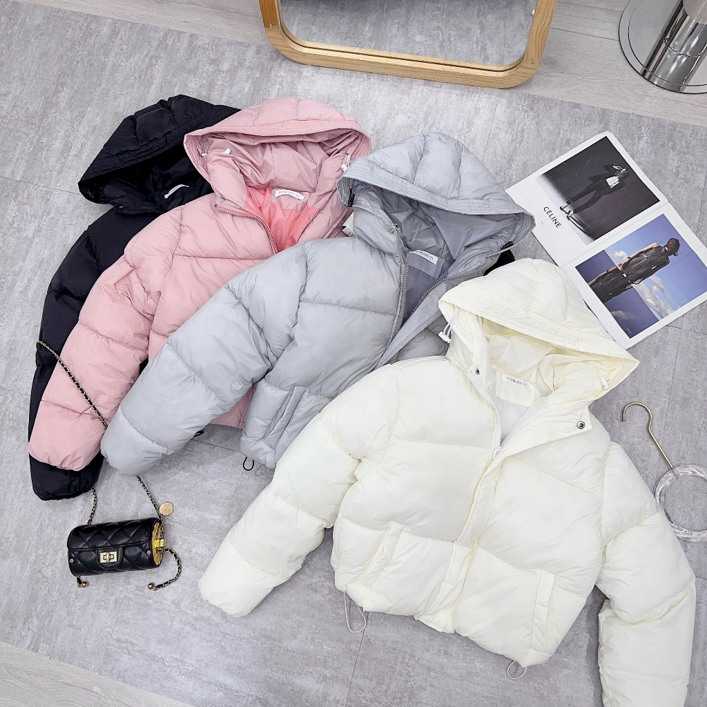 Áo khoác phao quảng châu kiểu dáng basix ,chất gió mềm nhồi bông 3 lớp mẫu mới  2024