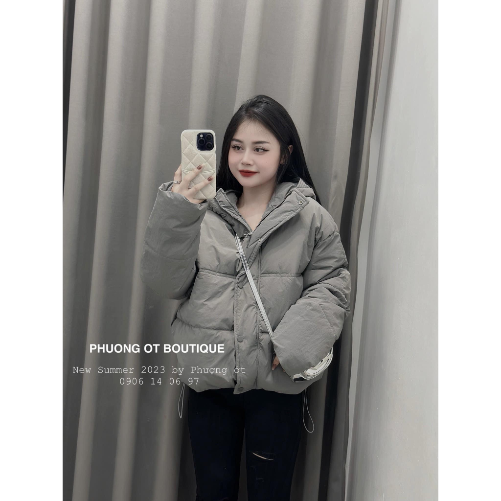 Áo khoác phao quảng châu kiểu dáng basix ,chất gió mềm nhồi bông 3 lớp mẫu mới  2024
