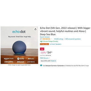 Amazon Echo Dot 5 loa thông minh