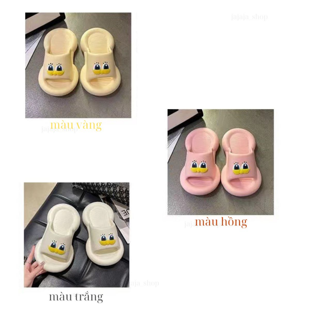 Dép bánh mì quai ngang,dép nữ thời trang,dép quai ngang hình đôi mắt dễ thương,chất liệu EVA  bền đẹp,đi êm chân ạ