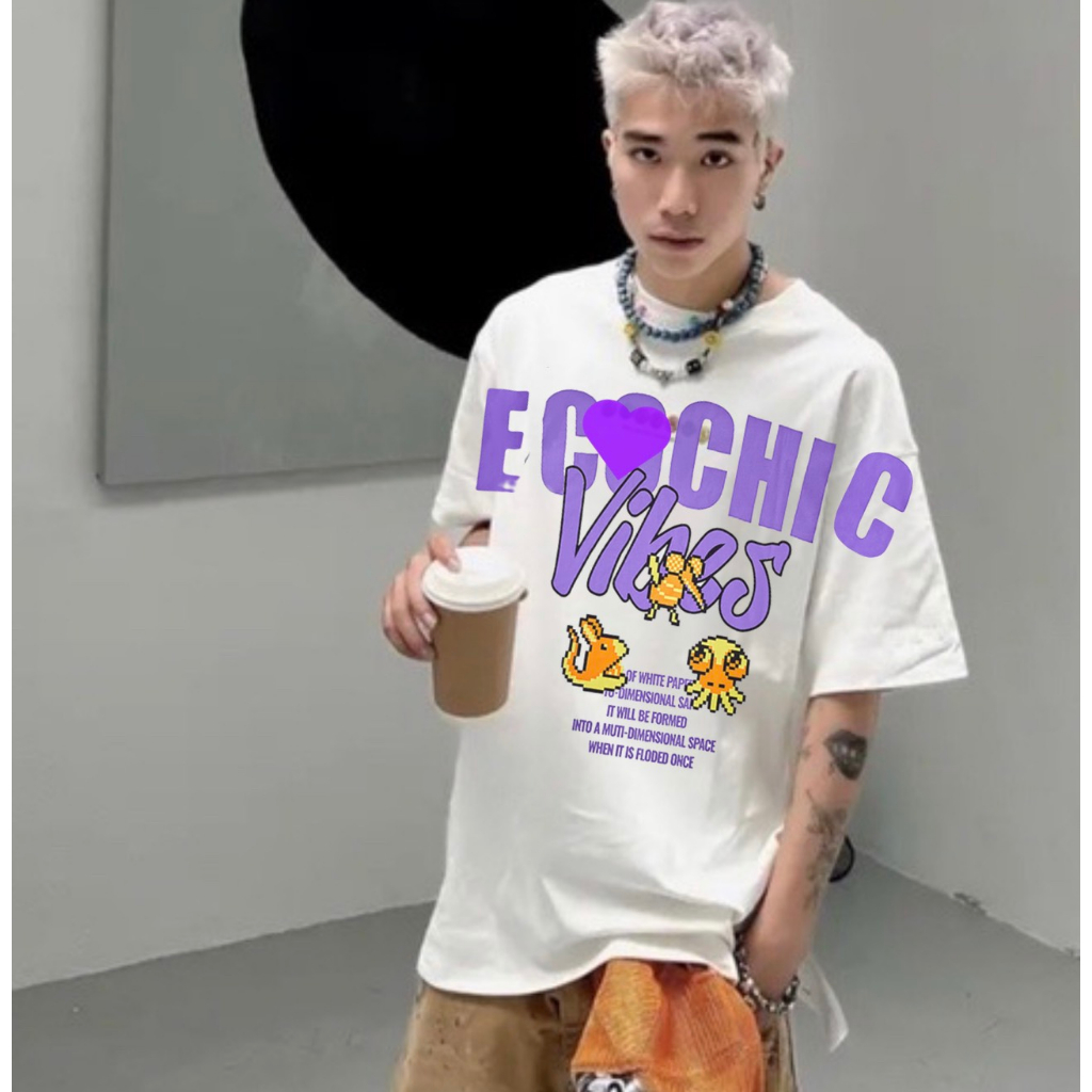 Áo Thun ÊCÔIC Nam Nữ Unisex Áo Phông Form Rộng Tay Lỡ, AT146 trending xu hướng, Men Lì Fashion