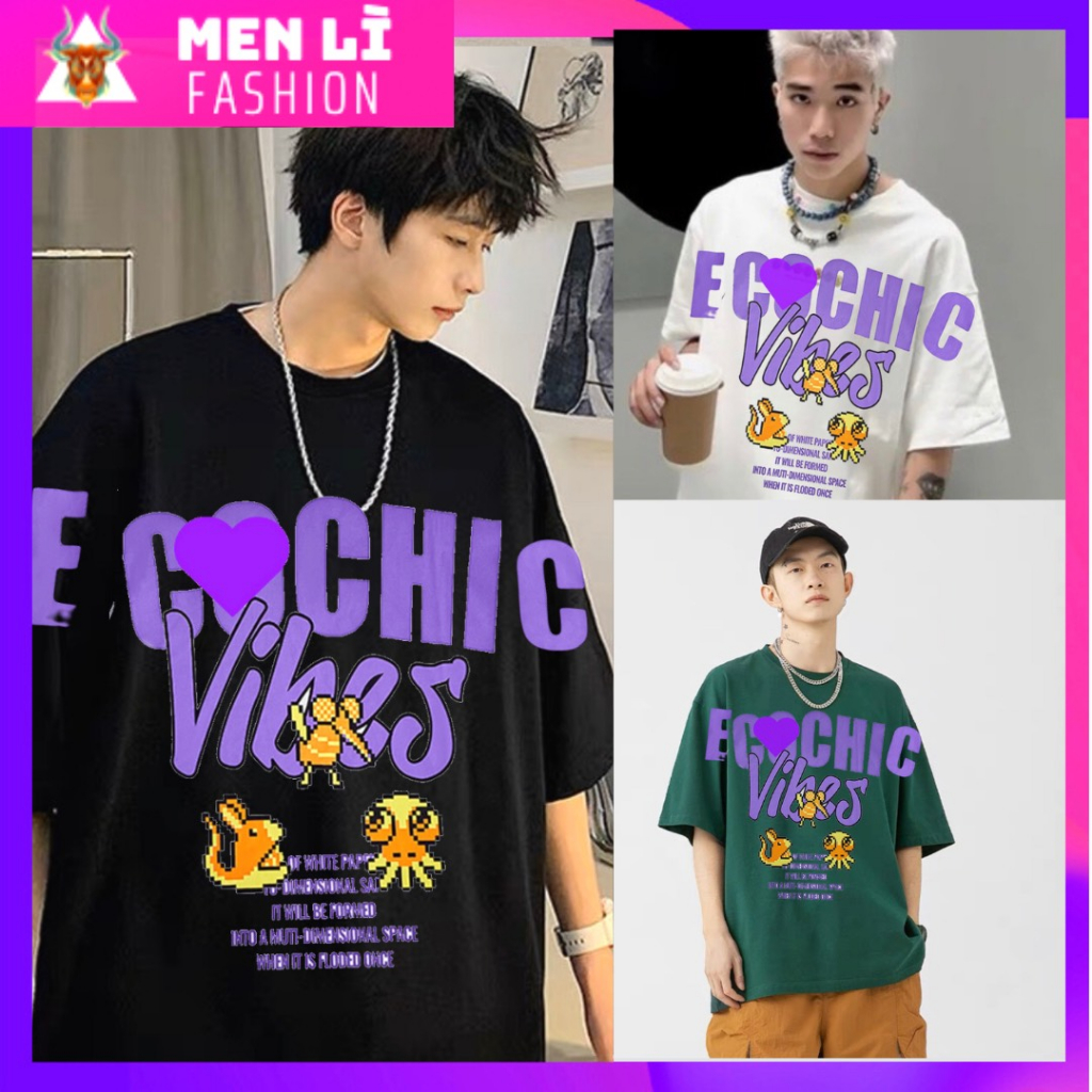 Áo Thun ÊCÔIC Nam Nữ Unisex Áo Phông Form Rộng Tay Lỡ, AT146 trending xu hướng, Men Lì Fashion
