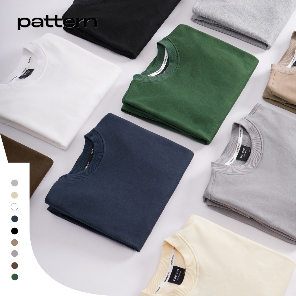 [Mã FATREND2810 giảm đến 30k tối đa 99k] Áo Sweater Basic 9 màu V2 PATTERN PA033