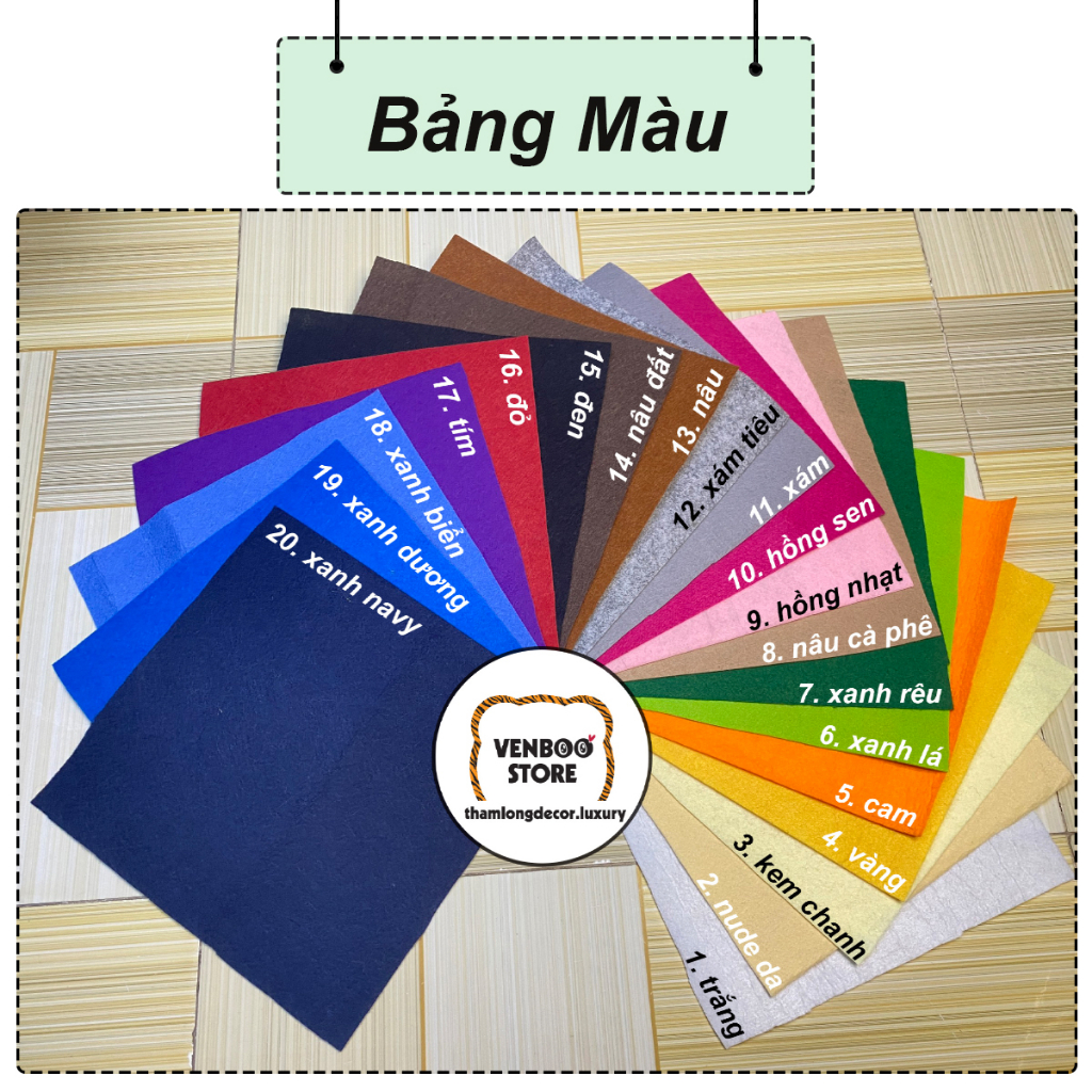 Vải Nỉ Cứng làm sách vải | Vải dạ cứng thủ công mầm non DIY | handmade Halloween | móc khóa treo nôi | Felt