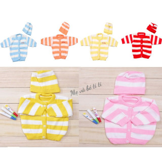 Bộ áo len cho bé sơ sinh đến dưới 7kg gồm áo và nón