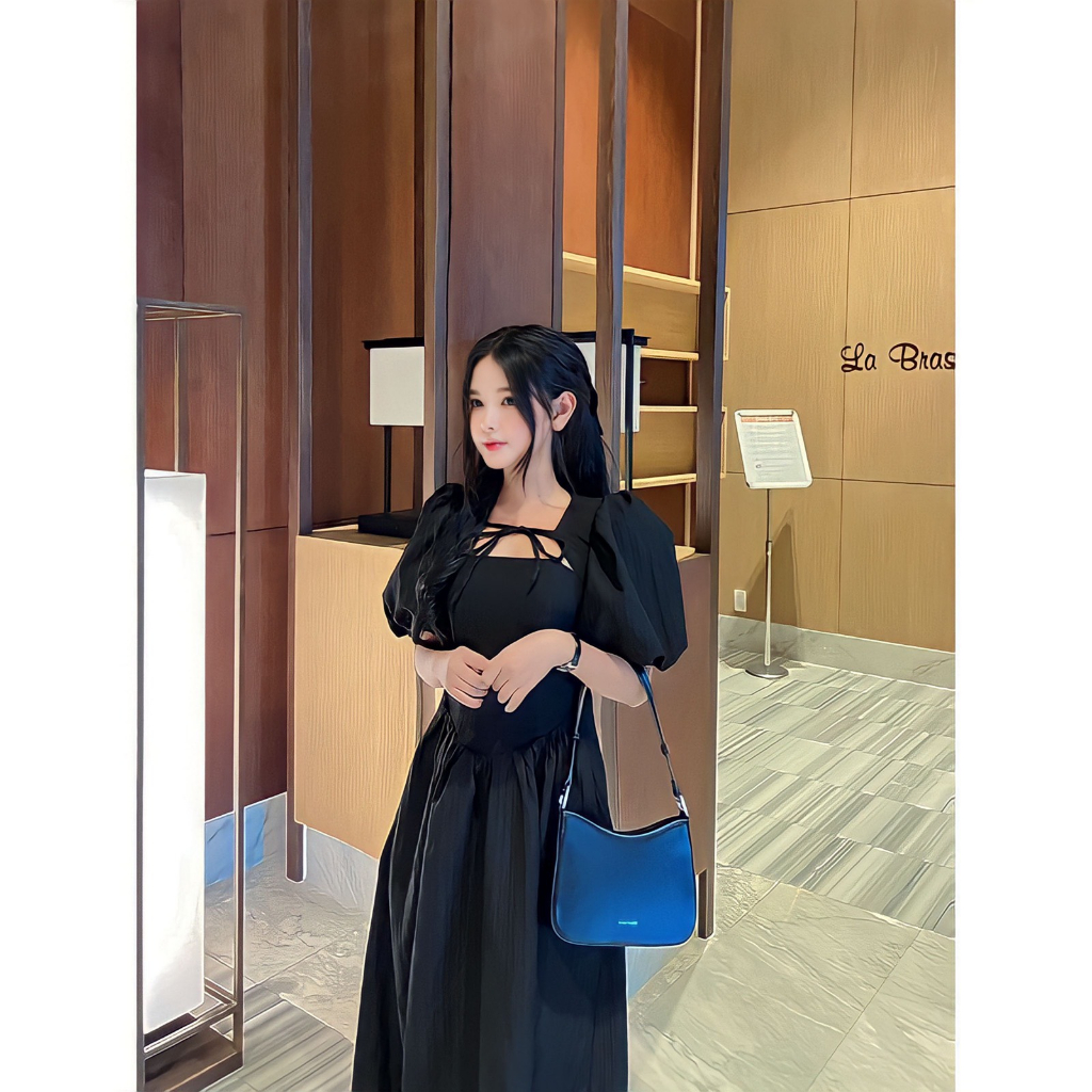 Váy Maxi Đũi Gân Gồm Váy 2 Dây Kèm Áo Khoác Thắt Nơ