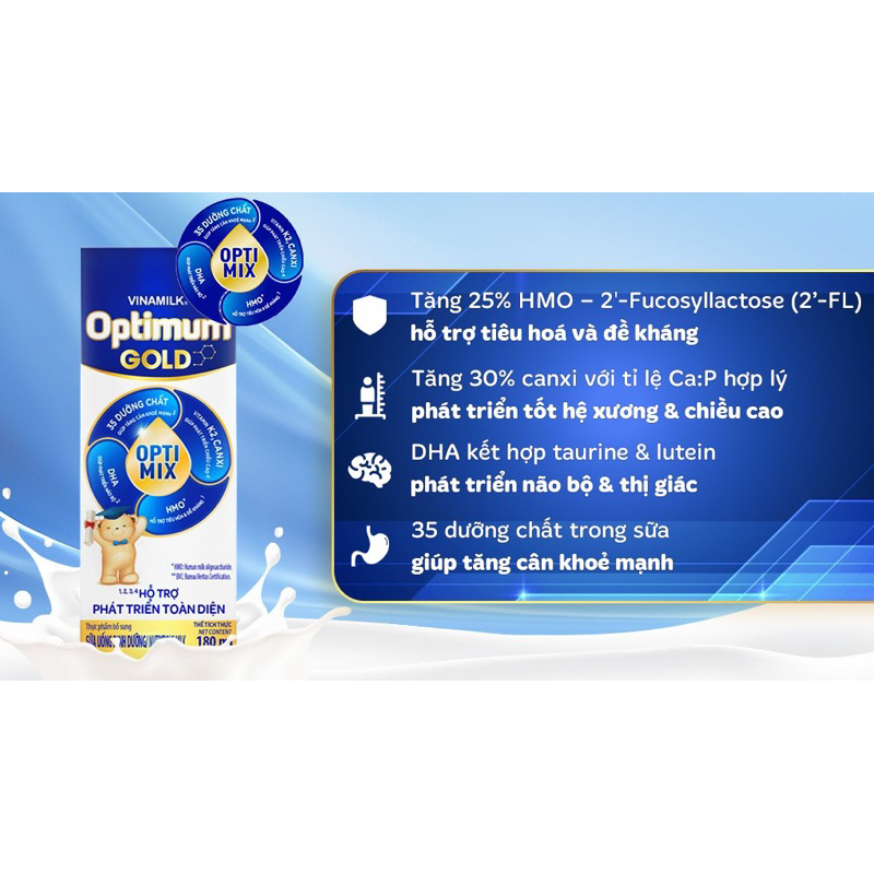Thùng 48 hộp sữa bột pha sẵn Optimum Gold 180ml