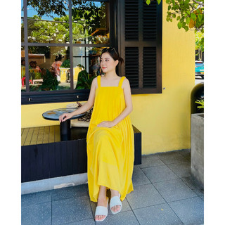 Đầm Maxi phom A rộng bản 5cm xếp li thanh lịch Sieni Dress