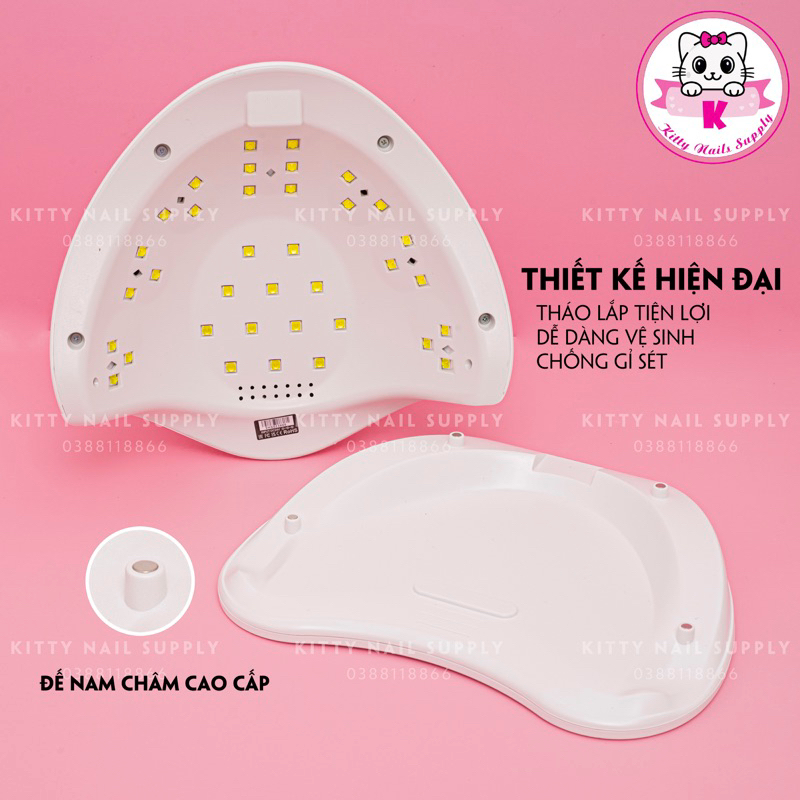 Máy hơ gel Sun 5 Plus UV/LED 48W tem xanh chính hãng, Bảo hành 12 tháng - Kitty Nails Supply