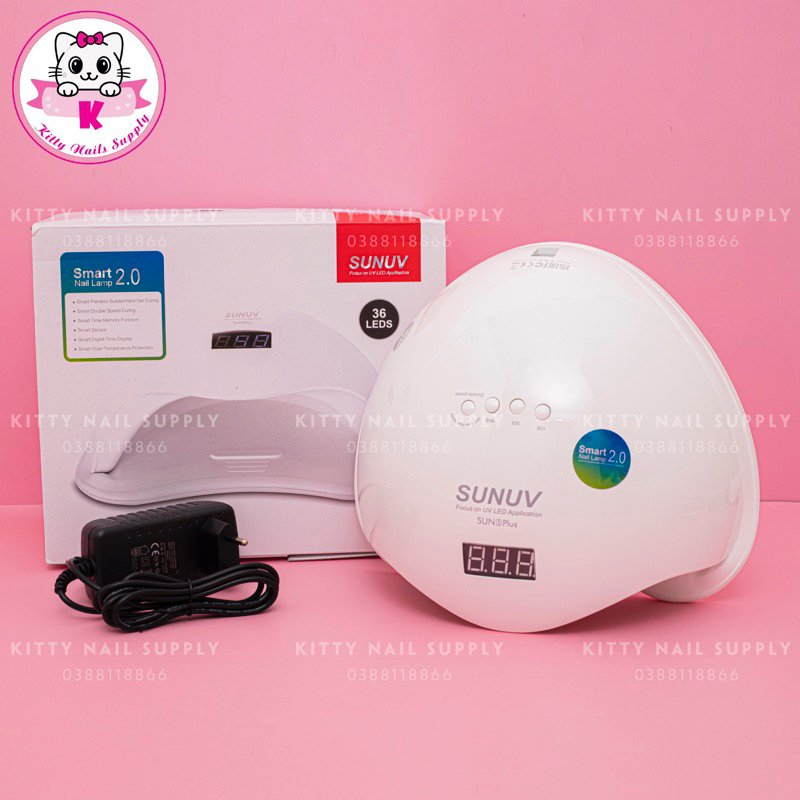 Máy hơ gel Sun 5 Plus UV/LED 48W tem xanh chính hãng, Bảo hành 12 tháng - Kitty Nails Supply